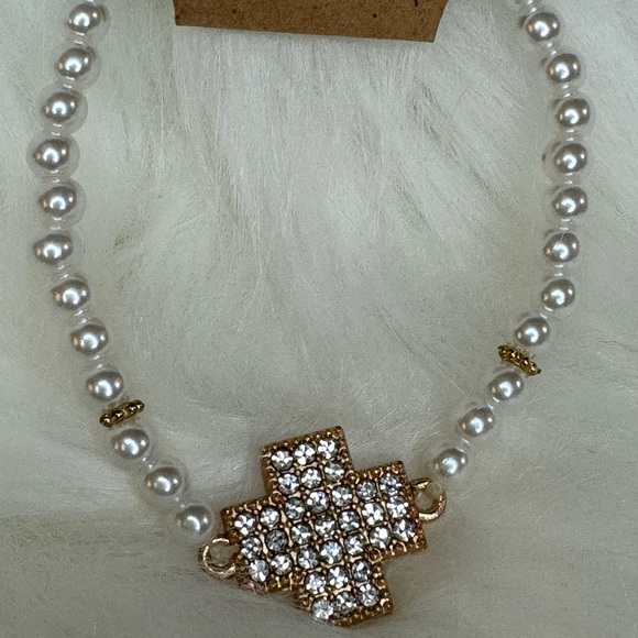 PEARL AND CRYSTAL BEADED EXPANDABLE BRACELET - Picture 11 of 17